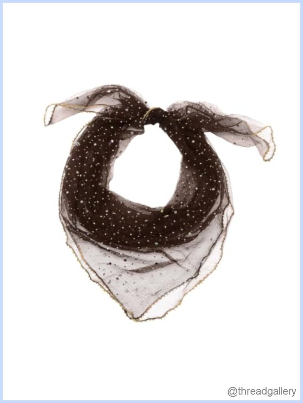 Sequin Rhinestone Head Scarf Women Sheer Mesh Neck Bandana Party Wedding